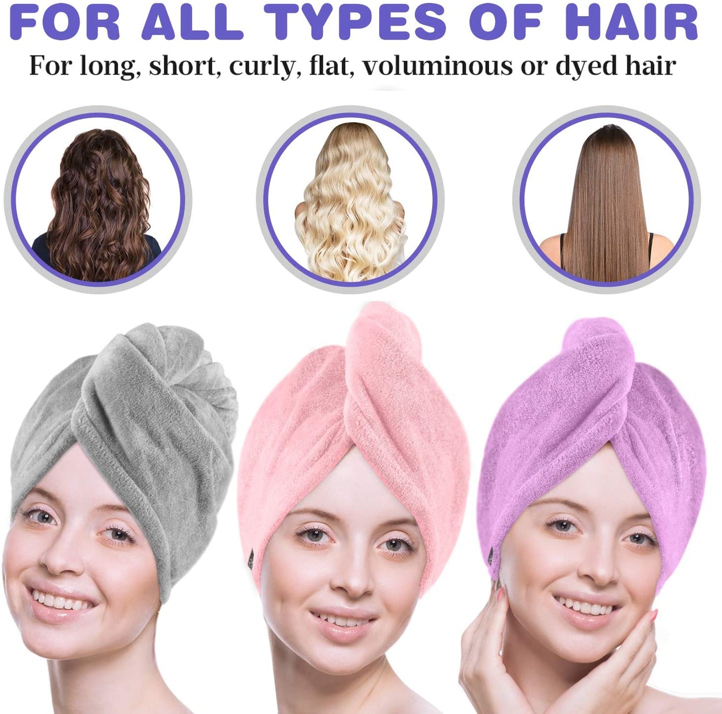 Microfiber hair towel