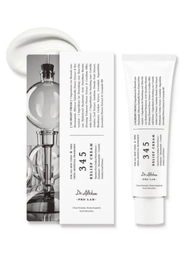 Dr.Althea 345 Relief Cream, Daily Face Moisturizer, Blemish Relief Care, Soothing Recovery & Moisture with Niacinamide, Panthenol, Korean Vegan Skincare for All Skin Types 50ml.