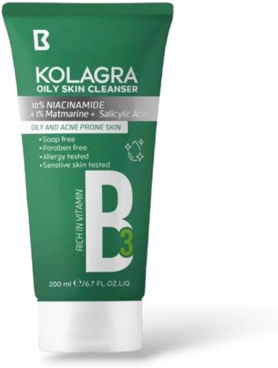 Kolagra Oily Skin Cleanser - Rich In Vitamin B3-200ml