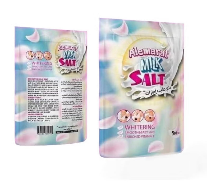 Emirates milk salt Scrub to exfoliate and lighten the skin and body
