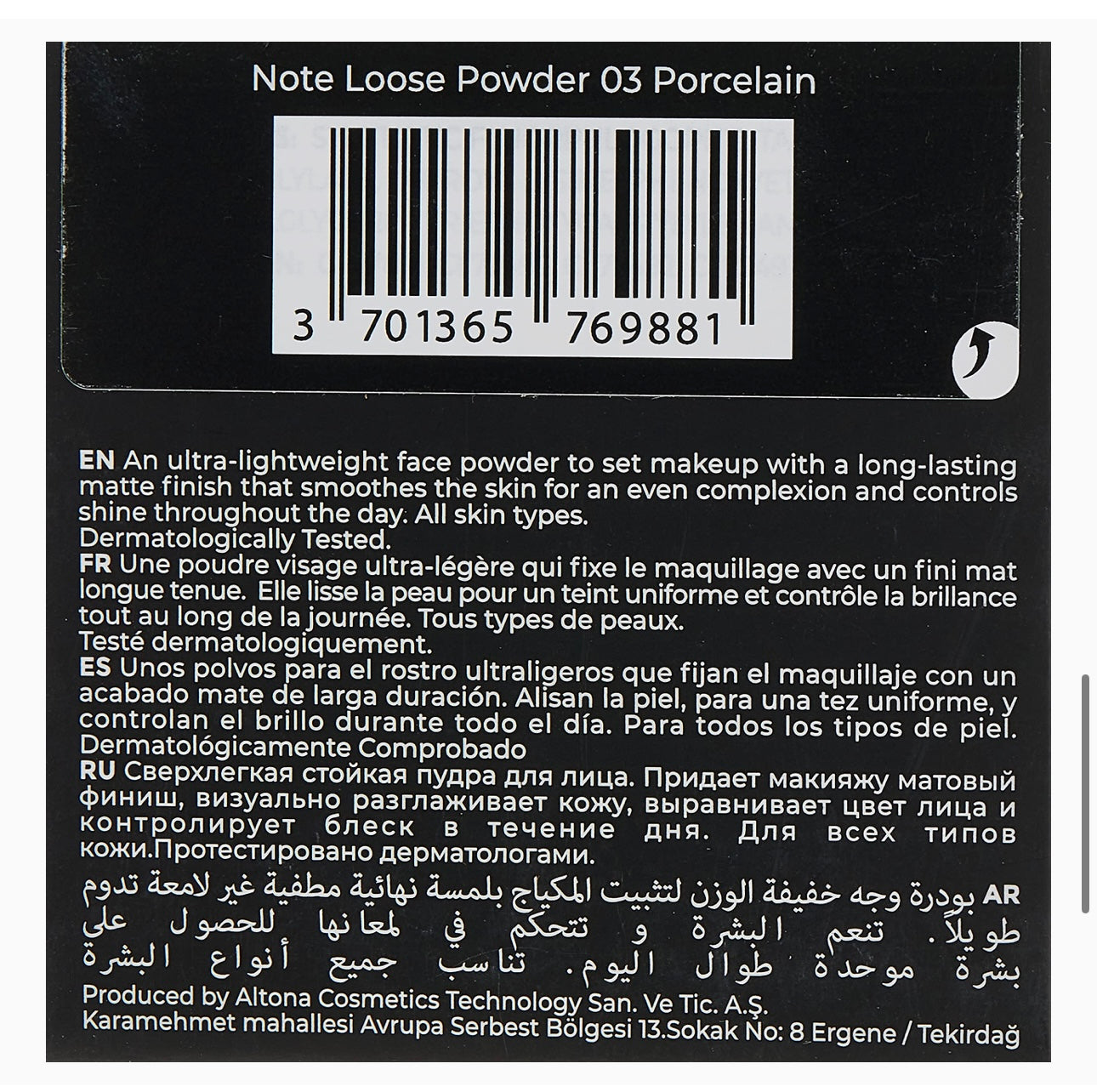 NOTE Cosmetics LOOSE POWDER 02 , 03