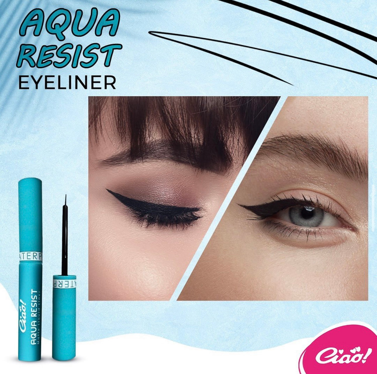 Ciao Aqua Resist Black Matt Liquid Eyeliner - 7g