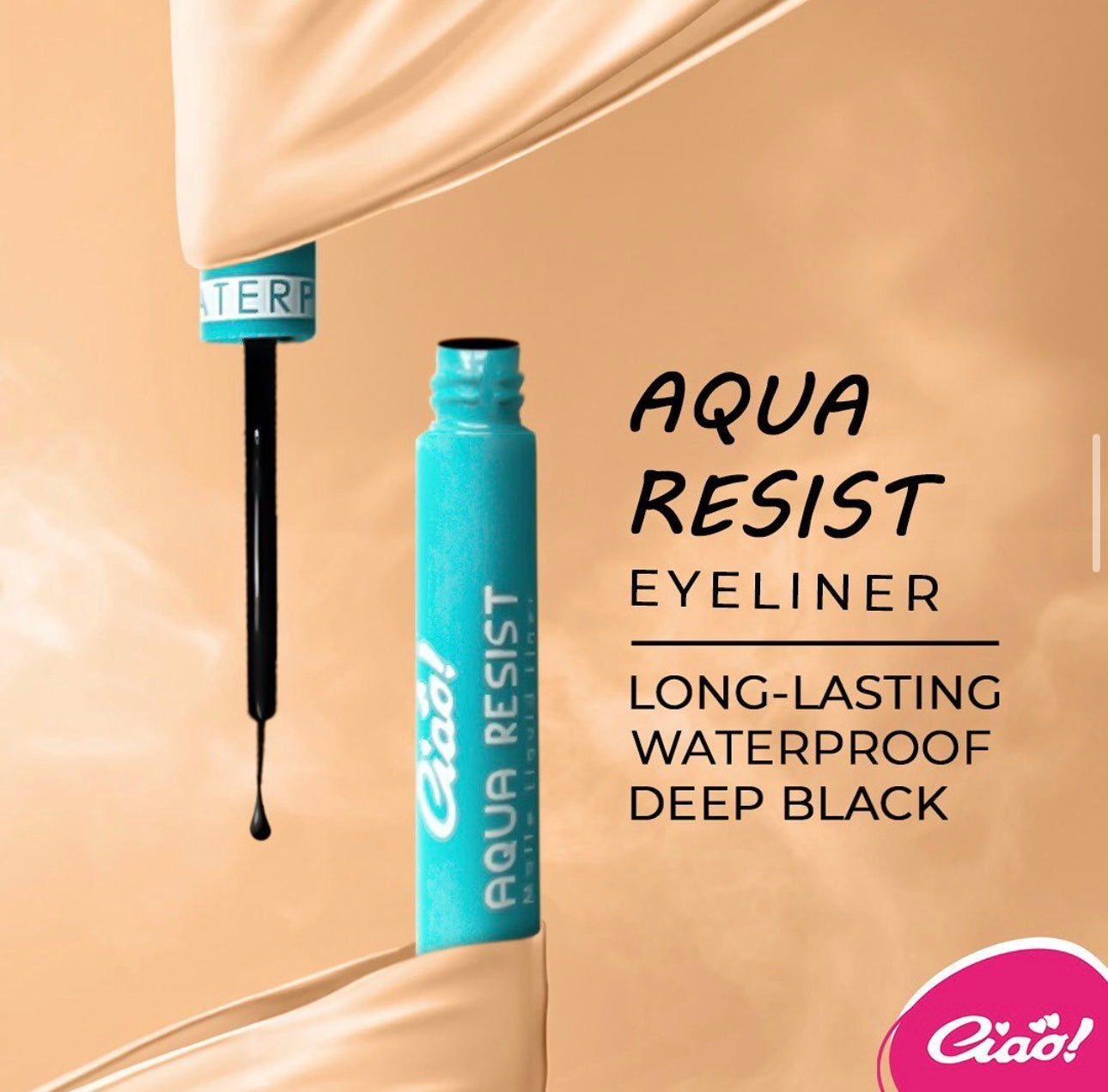 Ciao Aqua Resist Black Matt Liquid Eyeliner - 7g