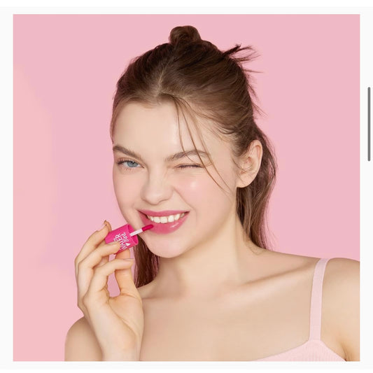 Etude House Dear Darling Water Tint Strawberry Ade (21AD) Bright Vivid Color Lip Tint with Moisturizing Pomegranate & Grapefruit Extract