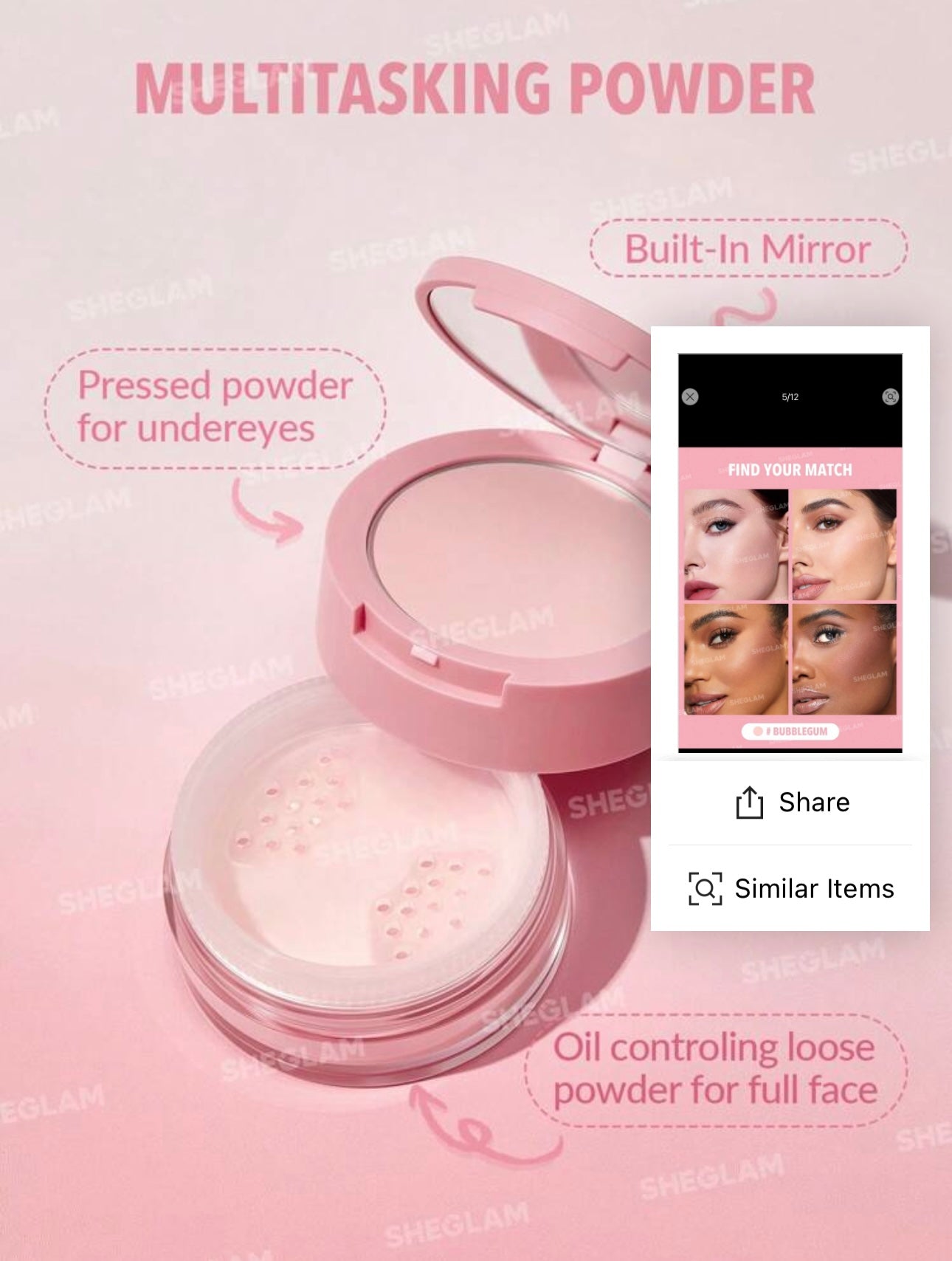 SHEGLAM Face & Under Eye Setting Powder