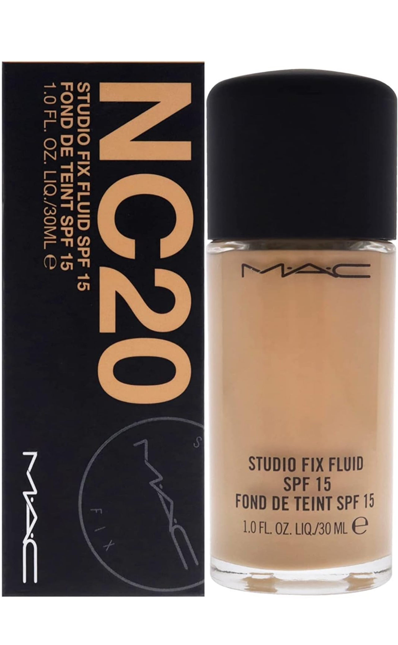 MAC STUDIO FIX FLUID SPF 15 nc20. Original