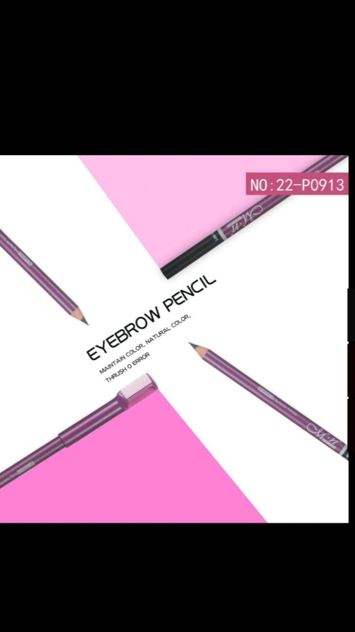 Eyebrow permanent makeup Menow P09013 box packing black/brown/hazel color eyebrow