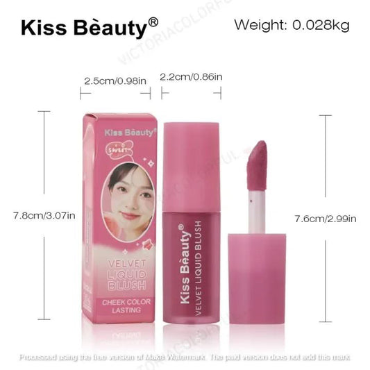 KISS BEAUTY Velvet Liquid Blush Cheek Color Lasting Matte