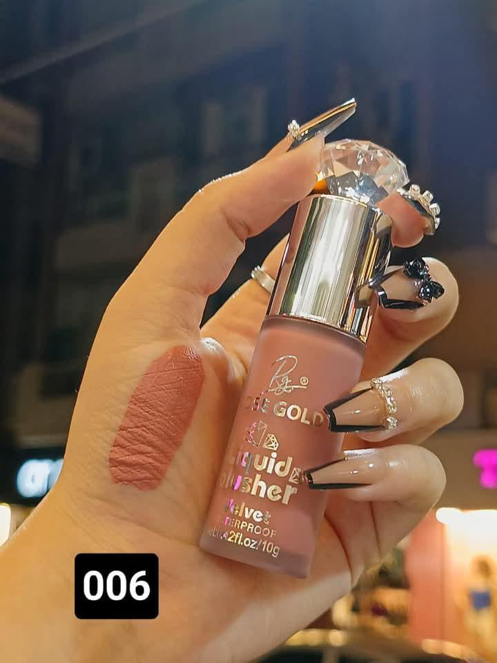Rose Gold liquid blusher velvet