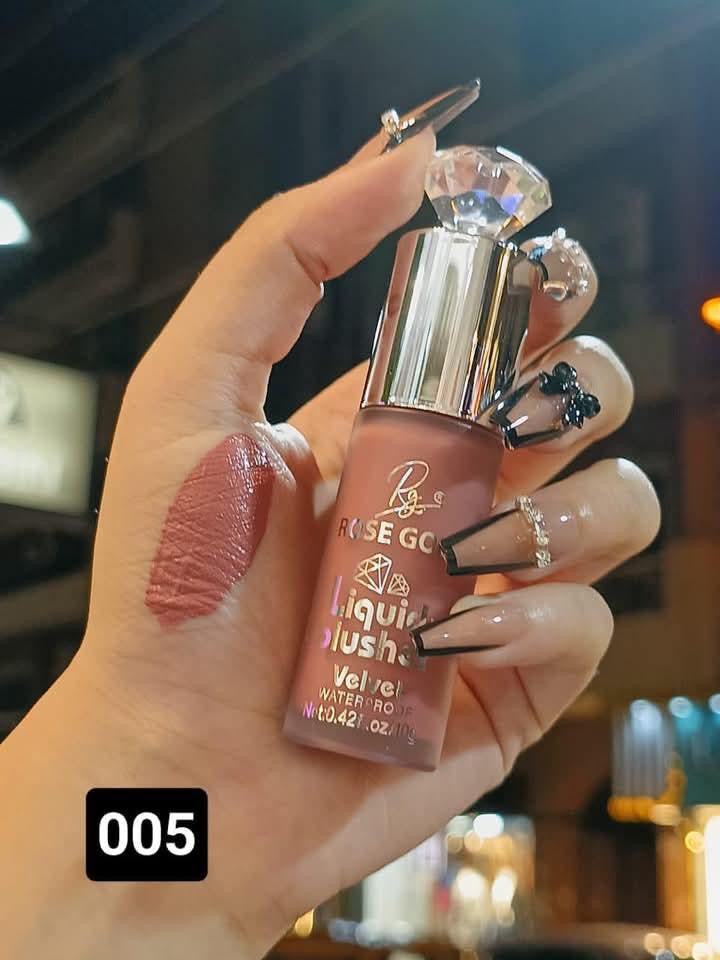 Rose Gold liquid blusher velvet