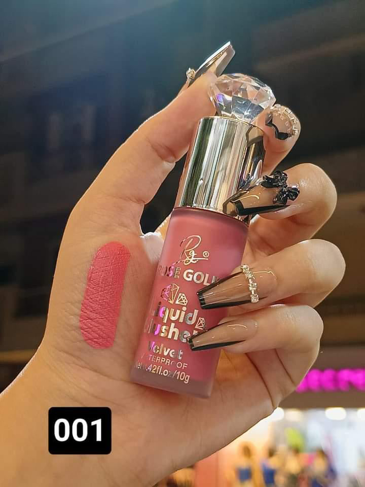 Rose Gold liquid blusher velvet