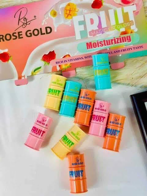 Rose Gold moisturizing fruit magic lip gloss