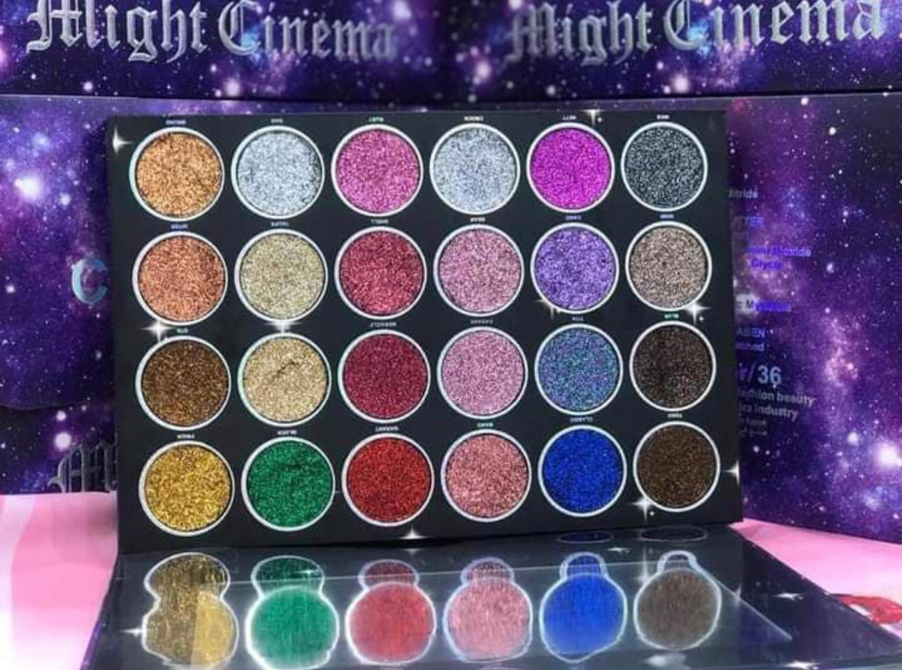 Might cinema Best Collection palette of Eyeshadow Glitter, Blusher Highlighter & Eyebrow  36 Colors