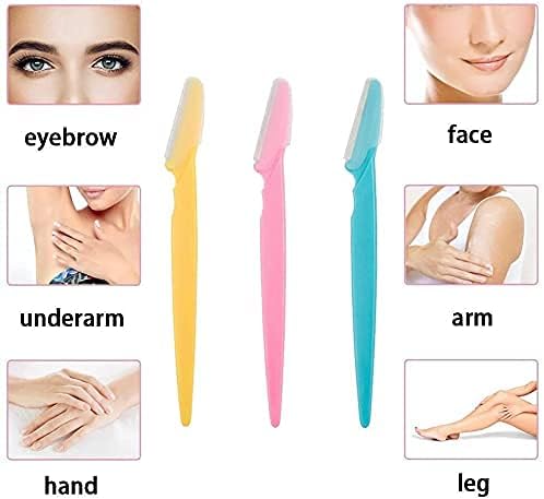 Makeup & More Tinkle Eyebrow Razor, Give Shape To Your Eyebrow, Remove Facial Hair, Remove Hair Painlessly, Precise And Easy To Use, Pack Of 3 Razors