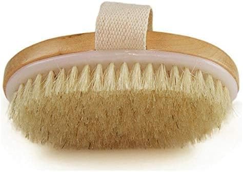 Bath Brush Long Wood Handle Reach Back Body Shower Bristle Scrubber(one year gurantee) (one year warranty)