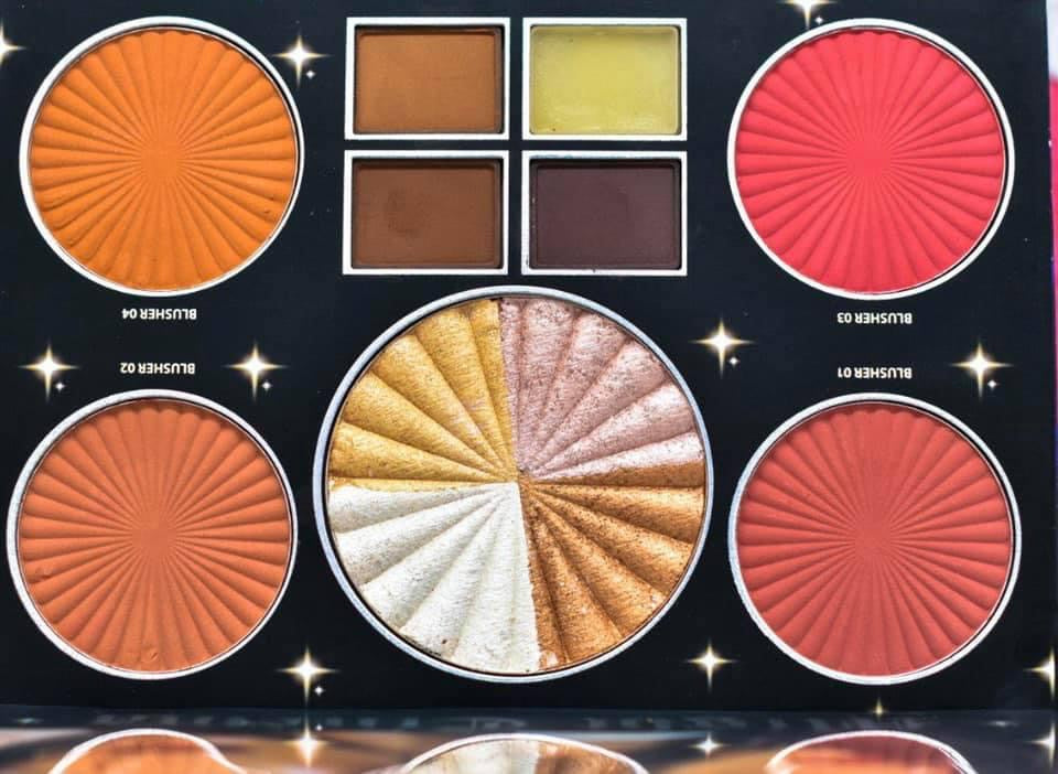Might cinema Best Collection palette of Eyeshadow Glitter, Blusher Highlighter & Eyebrow  36 Colors
