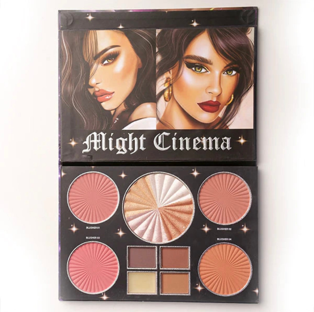 Might cinema Best Collection palette of Eyeshadow Glitter, Blusher Highlighter & Eyebrow  36 Colors