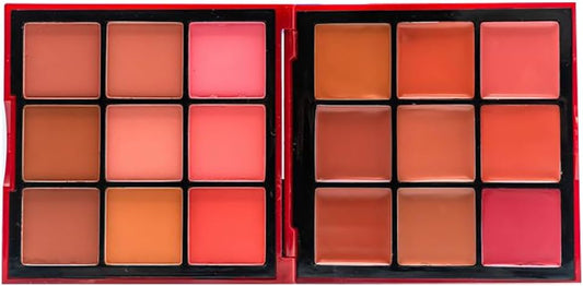Carla Rose Cream & Powder Blush Palette - 18 Colors