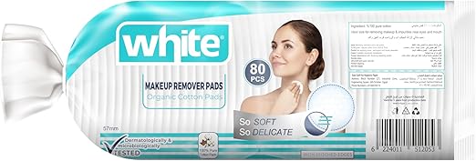 White Organic cotton Pads (Make-up Remover)