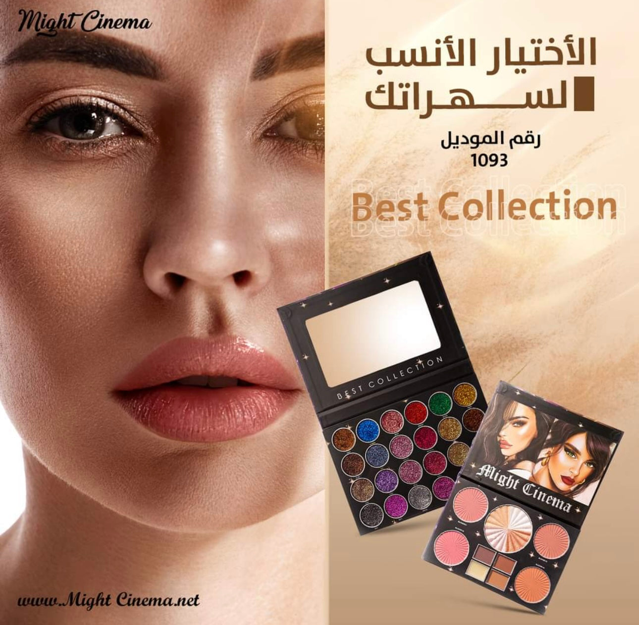 Might cinema Best Collection palette of Eyeshadow Glitter, Blusher Highlighter & Eyebrow  36 Colors