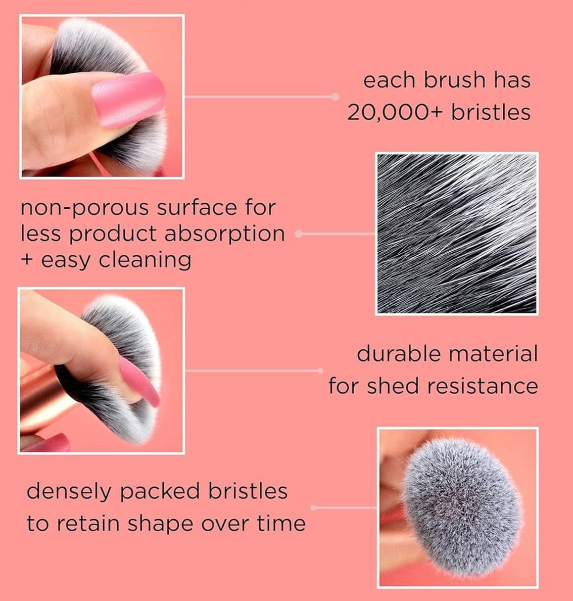 SCIENISH Other Professional Make Up Brushes Set 24Pcs With Synthetic Leather Case - Black