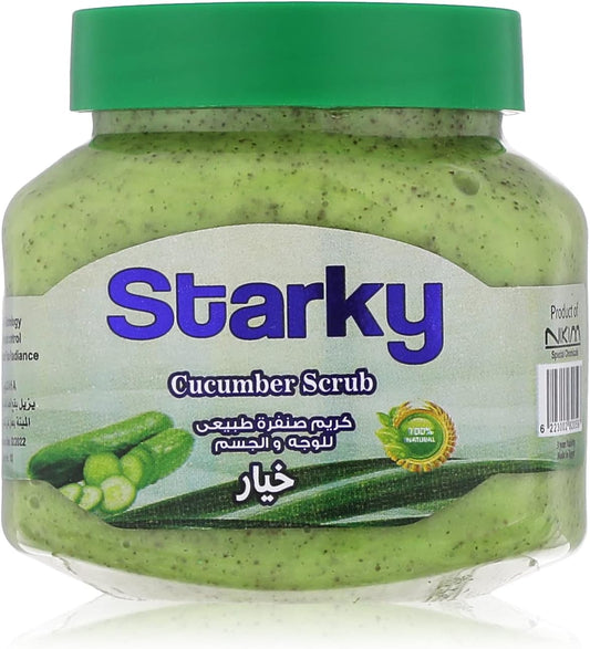 Starky natural scrub cream with cucumber for face and body - 300 ml