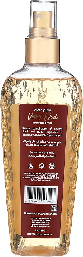 EVER PURE FRAGRANCE MIST WOMEN'S VELVET OUD 236ML