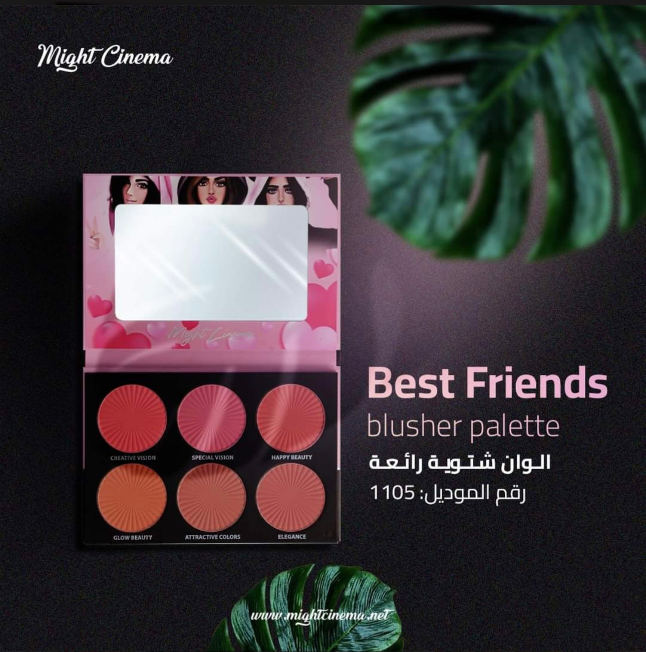Might cinema blusher palette 6 colors