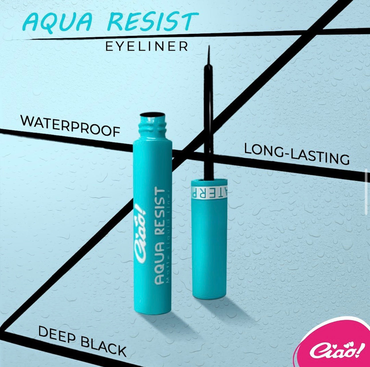 Ciao Aqua Resist Black Matt Liquid Eyeliner - 7g