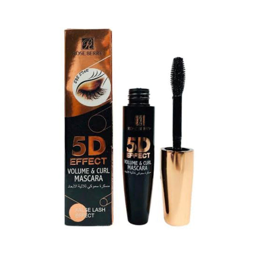 Rose Berry 5D Effect Volume &Curl Mascara False Lash Effect 12ml