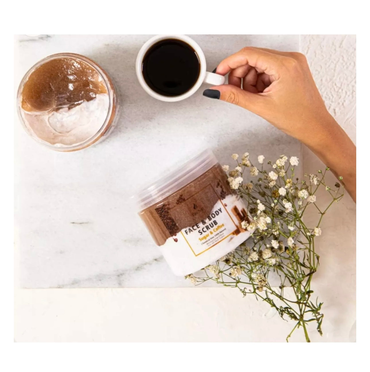 Bio soft Face and Body Scrub with coffee & Sugar
