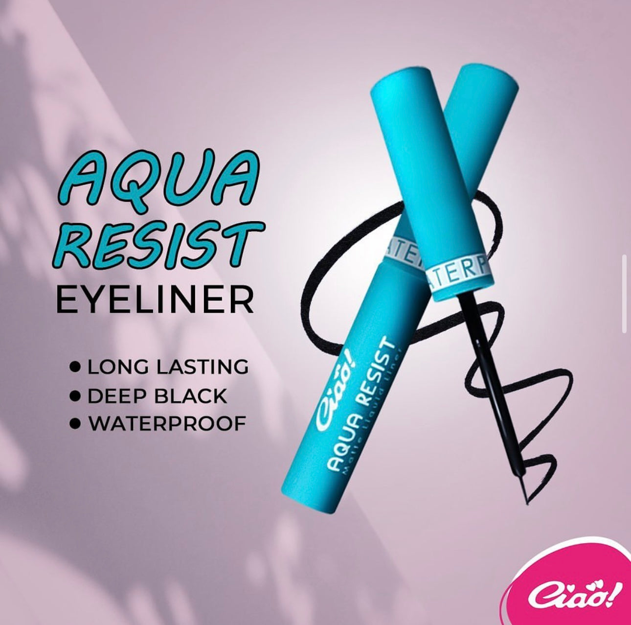 Ciao Aqua Resist Black Matt Liquid Eyeliner - 7g