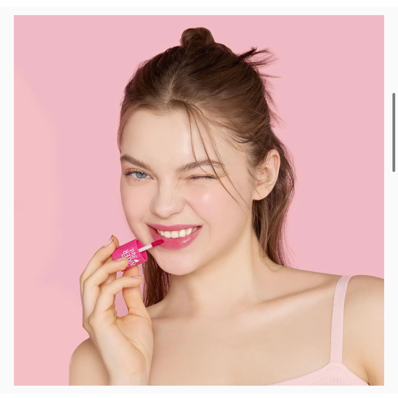 Etude House Dear Darling Water Tint Strawberry Ade (21AD) Bright Vivid Color Lip Tint with Moisturizing Pomegranate & Grapefruit Extract
