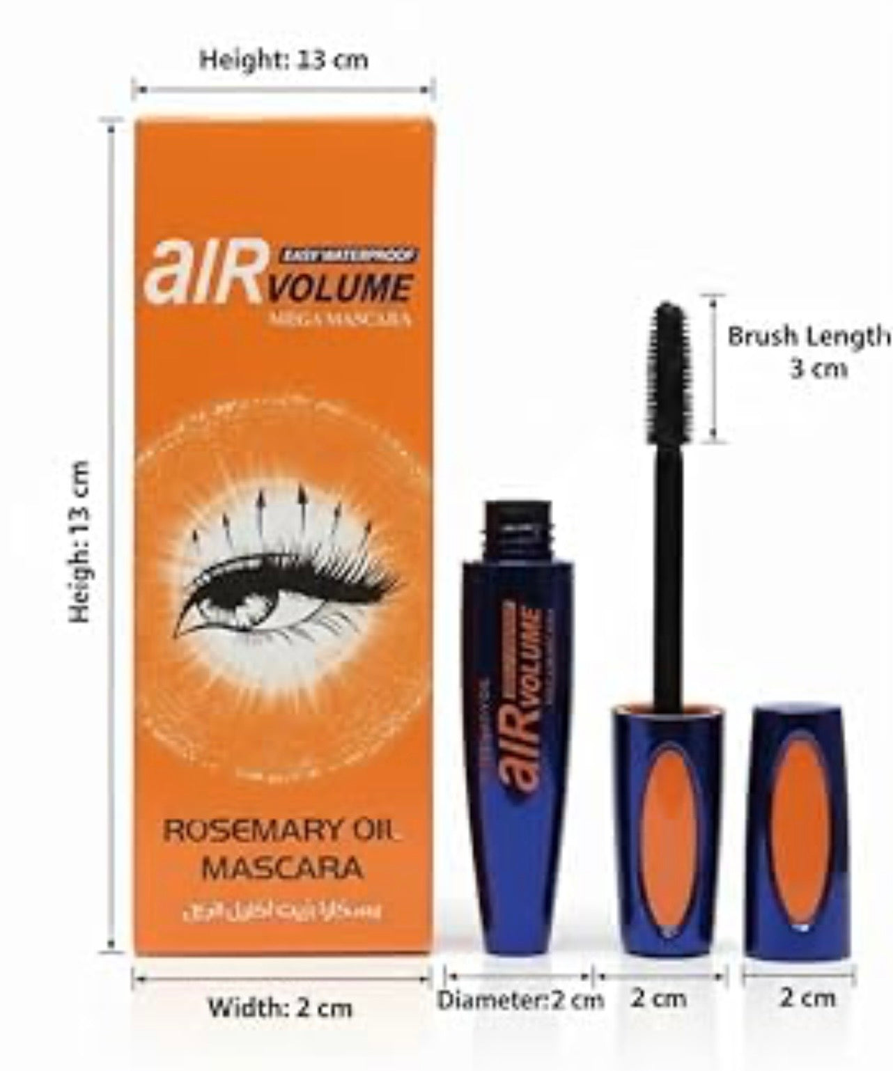 AIR BLACK Mascara Waterproof Volume and Length
