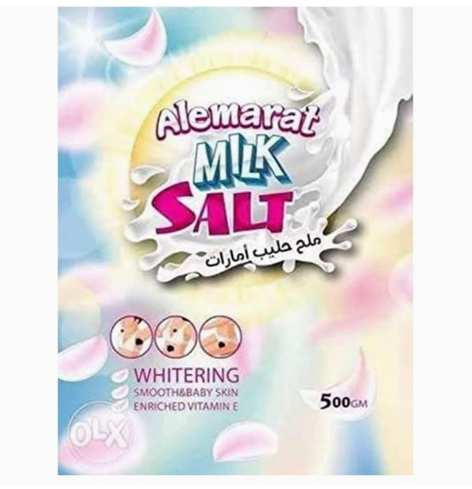 Emirates milk salt Scrub to exfoliate and lighten the skin and body