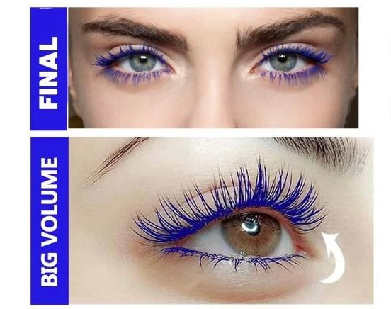 Art skin curling & waterproof colorful eyelashes mascara