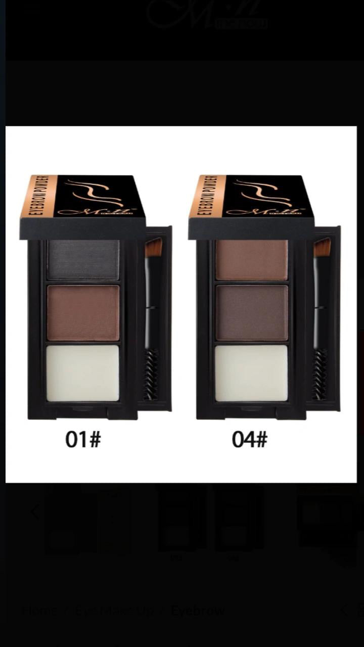 Makeup for eyebrows MN Menow custom logo Long Lasting Eyebrow Powder with Mirror and Brush