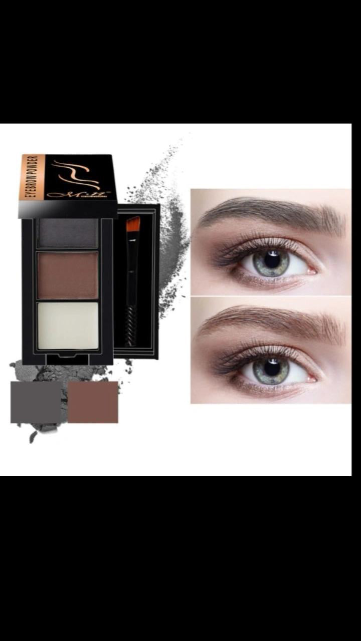 Makeup for eyebrows MN Menow custom logo Long Lasting Eyebrow Powder with Mirror and Brush