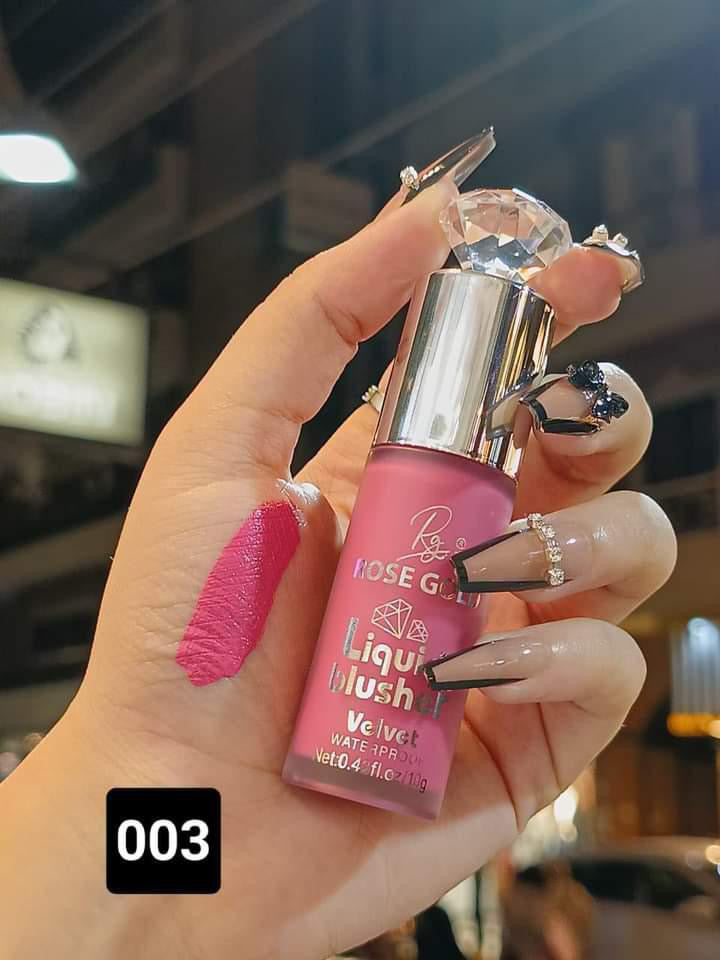 Rose Gold liquid blusher velvet
