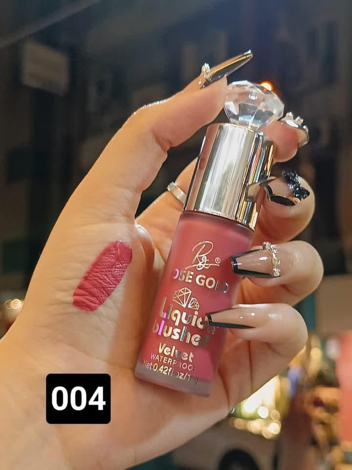 Rose Gold liquid blusher velvet