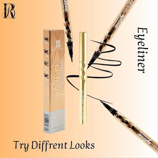 Rose Berry eyeliner try different looks thick black single stroke super glide