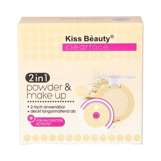 Kiss Beauty 2 In 1 Powder & Make Up Clear Face (81059)