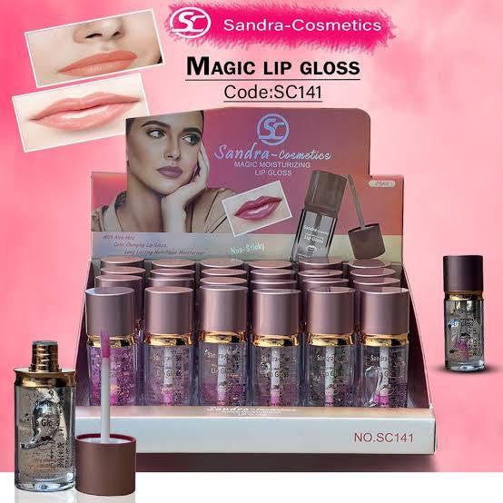 Sandra magic lip gloss long lasting with Aloe Vera