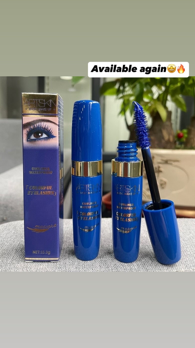 Art skin curling & waterproof colorful eyelashes mascara