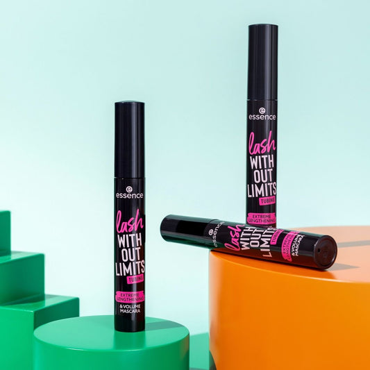 Essence lash with out limits mascara
Extreme lengthening & volume mascara