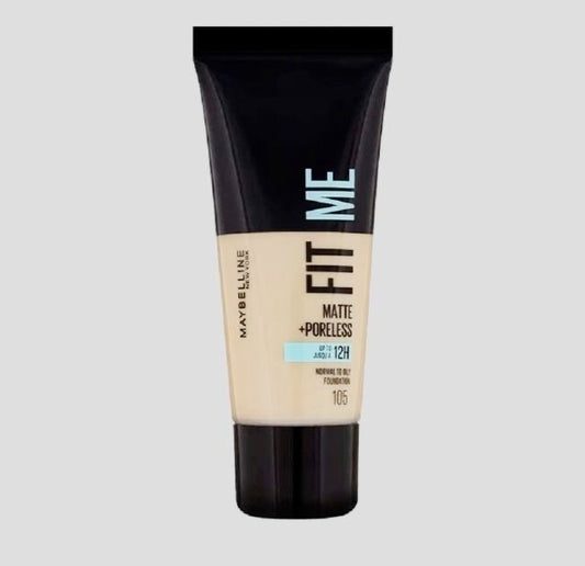 Maybelline New York Liquid Foundation, Matte & Poreless, Full Coverage Blendable Normal to Oily Skin, Fit Me